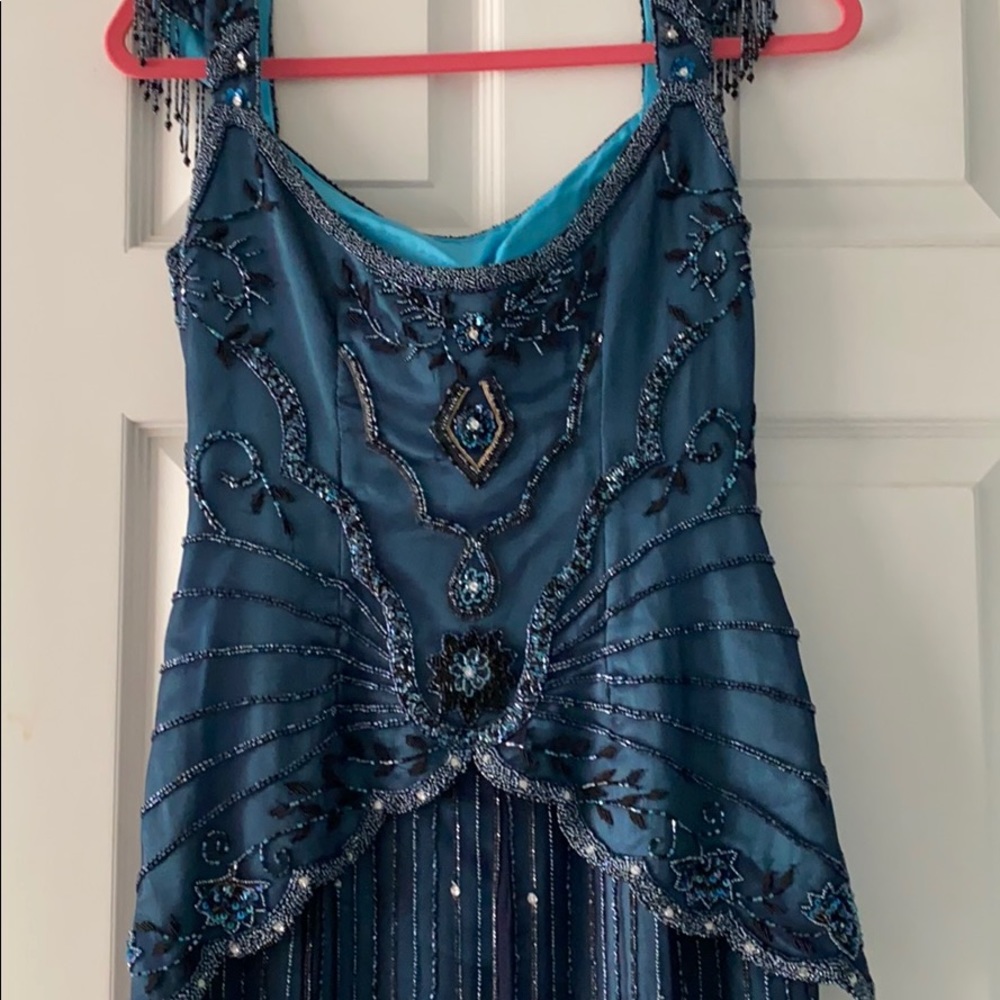 Size Medium Beautiful Sequences Long Midnight Blue - image 7